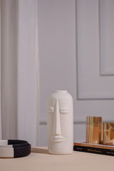 Alamkari India Ceramic Composed Facial Flower Vase
